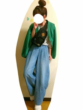 「devirock（デビロック）のアイテム（ショルダーバッグ）」を使った、こゆり２号さん（レディース・147cm）の春コーディネート