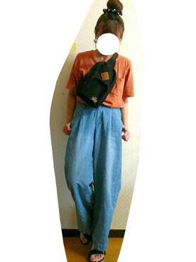 「devirock（デビロック）のアイテム（ショルダーバッグ）」を使った、こゆり２号さん（レディース・147cm）の夏コーディネート