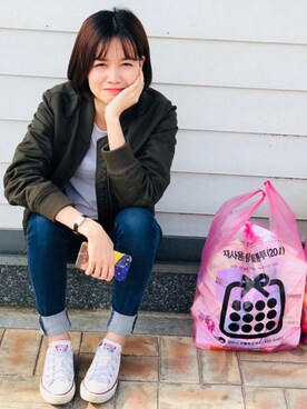 「Sunnyday」｜「アイテム（その他）」を使った、Anさん（レディース・160cm）の春コーディネート