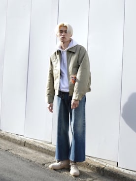 「thisisneverthat（ディスイズネバーザット）のアイテム（ジャケット/アウター）」を使った、Noro Yuiさん（メンズ・176cm）の冬コーディネート