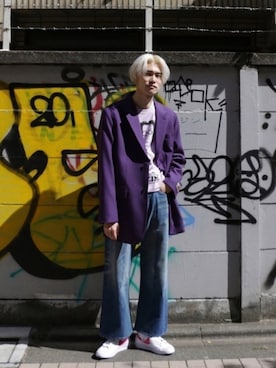 「DAIRIKU（ダイリク）のアイテム（ジャケット/アウター）」を使った、Noro Yuiさん（メンズ・176cm）の春コーディネート