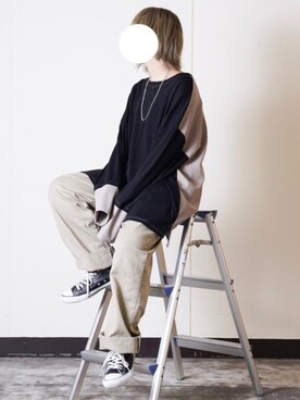 「YON（ヨン）のアイテム（トップス）」を使った、カリメロくんさん（メンズ・160cm）の秋コーディネート