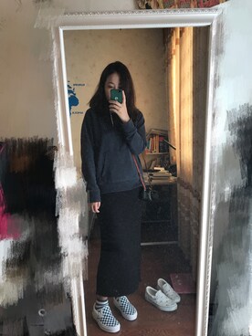 「kicks」｜「アイテム（スリッポン）」を使った、Rinaa99さん（レディース・167cm）の冬コーディネート