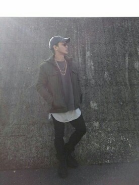 「OAK（オーク）のアイテム」を使った、たつおさん（メンズ・170cm）の冬コーディネート