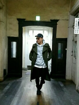 「OAK（オーク）のアイテム」を使った、たつおさん（メンズ・170cm）の冬コーディネート