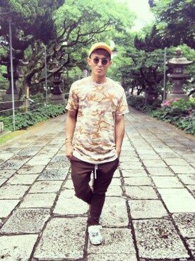 「OAK（オーク）のアイテム」を使った、たつおさん（メンズ・170cm）の夏コーディネート