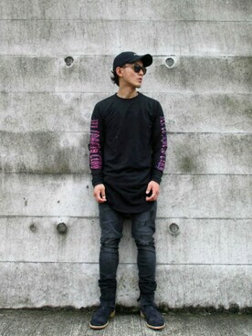 「REPRESENT（リプレゼント）のアイテム（シューズ）」を使った、たつおさん（メンズ・170cm）の秋コーディネート