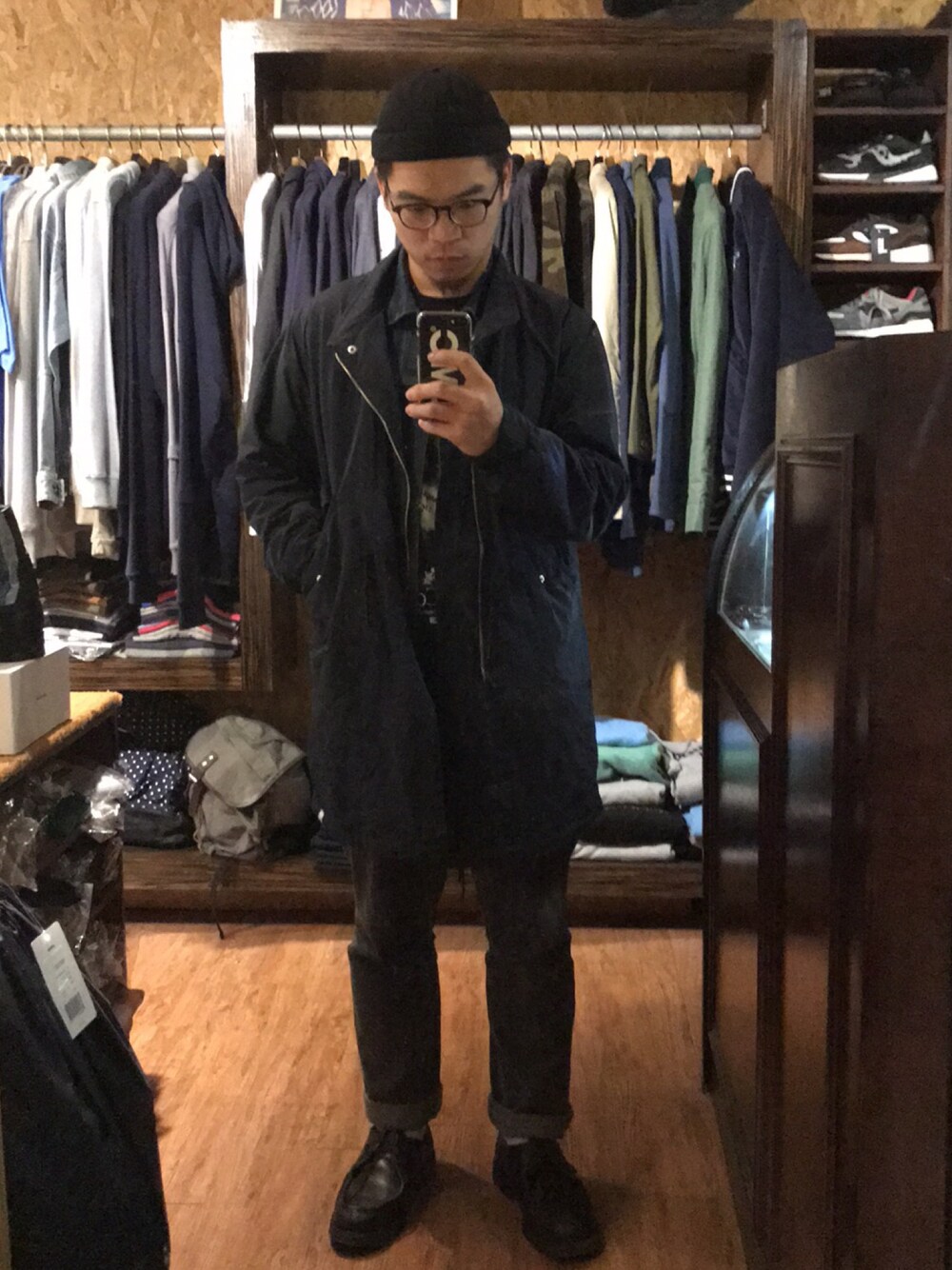 「KLEMAN、LIFUL MINIMAL GARMENTS、LM.C、BETON CIRE、lesstaiwan、casual、ootd、daily look」｜「LIFUL MINIMAL GARMENTS.のアイテム（ジャケット/アウター、ブルー系）」を使った、yjsu🇹🇼さん（メンズ・169cm）の冬コーディネートの1枚目の写真