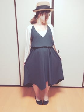 「？のアイテム（帽子、ベージュ系）」を使った、sor*☺︎さん（レディース）の春コーディネート