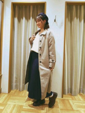 「マルチWAY」｜「アイテム（ステンカラーコート）」を使った、yuumi*さん（レディース・160cm）の秋コーディネート