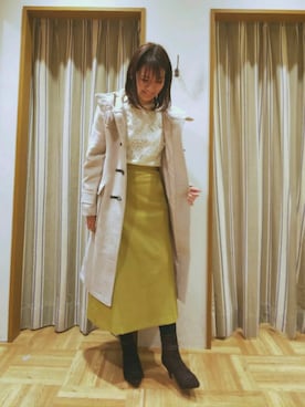 「Te chichi（テチチ）のアイテム（ダッフルコート）」を使った、yuumi*さん（レディース・160cm）の冬コーディネート