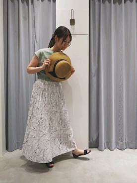 「Te chichi TERRASSE（テチチテラス）のアイテム（その他シューズ）」を使った、yuumi*さん（レディース・160cm）の夏コーディネート