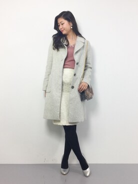 「CLEARIMPRESSION （クリアインプレッション）のアイテム（ジャケット/アウター）」を使った、marinaさん（レディース・162cm）の冬コーディネート