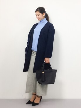 「Ameri（アメリ）のアイテム（パンツ）」を使った、marinaさん（レディース・162cm）の冬コーディネート