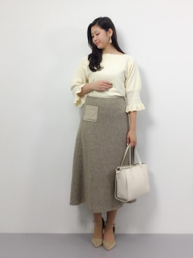 「BASE（ベース）のアイテム」を使った、marinaさん（レディース・162cm）の冬コーディネート