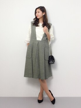 「ef-de（エフデ）のアイテム（ワンピース/ドレス）」を使った、marinaさん（レディース・162cm）の春コーディネート