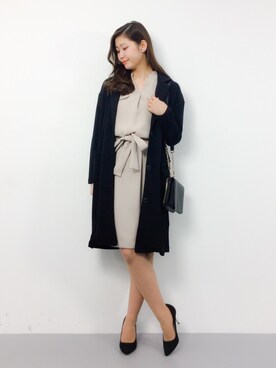 「EGOIST（エゴイスト）のアイテム（チェスターコート）」を使った、marinaさん（レディース・162cm）の春コーディネート