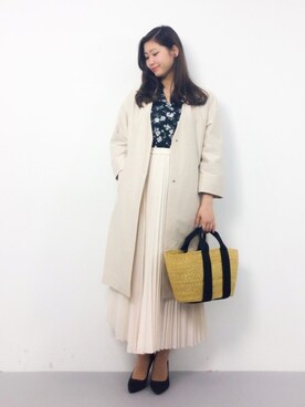「fredy emue（フレディエミュ）のアイテム（その他アウター）」を使った、marinaさん（レディース・162cm）の春コーディネート