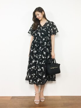 「coca（coca）（コカ）のアイテム（シャツワンピース）」を使った、marinaさん（レディース・162cm）の夏コーディネート