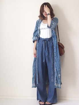 「gooutwith」｜まるちわさん（レディース・160cm）の夏コーディネート