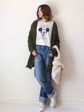 「資生堂インテグレートプレゼンツ 秋服×「#コク色シャドウ」でいい女になろうキャンペーン（シセイドウインテグレート）のアイテム」を使った、まるちわさん（レディース・160cm）の秋コーディネート