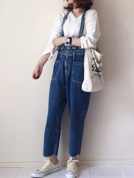 「Aura（アウラ）のアイテム（アクセサリー）」を使った、まるちわさん（レディース・160cm）の春コーディネート