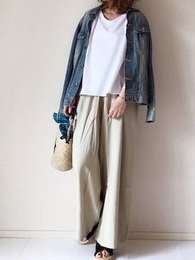 「slickmist（スリックミスト）のアイテム」を使った、まるちわさん（レディース・160cm）の春コーディネート