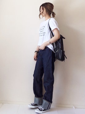 「UNGER（アンガー）のアイテム」を使った、まるちわさん（レディース・160cm）の夏コーディネート