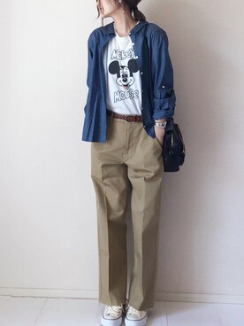 「GOLDY（ゴールディ）のシルバーヴィンテージ　2WAY イヤリング（イヤリング）」を使った、まるちわさん（レディース・160cm）の夏コーディネート