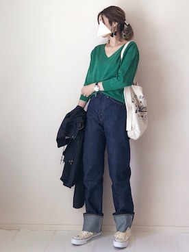 「701（ナナマルイチ）のアイテム」を使った、まるちわさん（レディース・160cm）の秋コーディネート