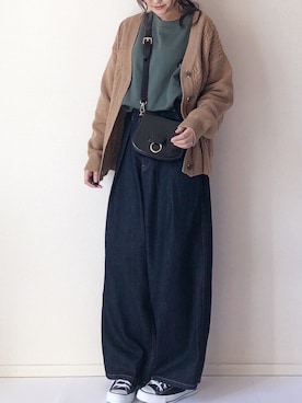 「GOLDY（ゴールディ）のアイテム（リング）」を使った、まるちわさん（レディース・160cm）の秋コーディネート