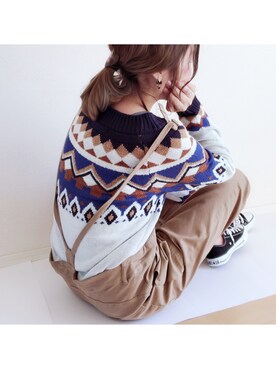 「GOLDY（ゴールディ）のアイテム（リング）」を使った、まるちわさん（レディース・160cm）の秋コーディネート