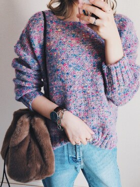 「GOLDY（ゴールディ）のアイテム（リング）」を使った、まるちわさん（レディース・160cm）の秋コーディネート