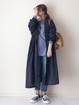 「AZUL ENCANTO（アズールエンカント）のアイテム（シャツ/ブラウス）」を使った、まるちわさん（レディース・160cm）の春コーディネート