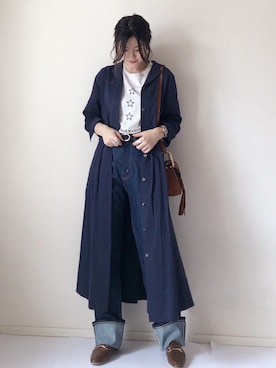 「701（ナナマルイチ）のアイテム」を使った、まるちわさん（レディース・160cm）の夏コーディネート