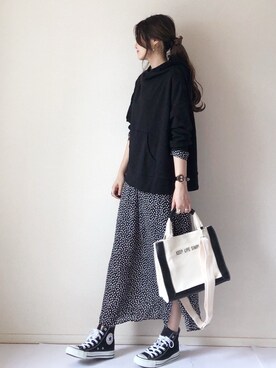 「ドットワンピ」｜「アイテム（アナログ腕時計）」を使った、まるちわさん（レディース・160cm）の夏コーディネート