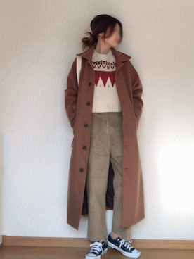 「DHOLIC（ディーホリック）のアイテム（その他アウター）」を使った、まるちわさん（レディース・160cm）の冬コーディネート