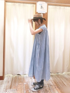 「アイテム（ラッピングキット、ブルー系）」を使った、syk1302さん（レディース・160cm）の夏コーディネート