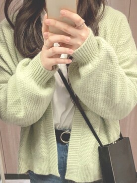 「fifth（フィフス）のアイテム（カーディガン/ボレロ、その他）」を使った、nikonikotyannさん（レディース・155cm）の春コーディネート