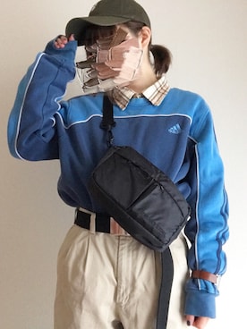 「PLAYBOY（プレイボーイ）のアイテム（キャップ）」を使った、かんさん（レディース・152cm）の冬コーディネート