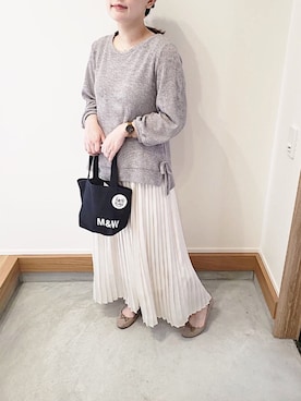 「Daniel Wellington（ダニエルウェリントン）の販売終了クラシックペティット アッシュフィールド32mm（アナログ腕時計）」を使った、maru*さん（レディース・155cm）の秋コーディネート