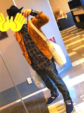 「Kagari Yusuke（カガリユウスケ）のアイテム（バッグ）」を使った、いおりんさん（メンズ・166cm）の春コーディネート