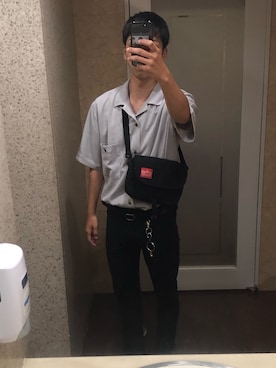 「KANGOL（カンゴール）のアイテム（ジャケット/アウター、グレー系）」を使った、早瀬さん（メンズ）の夏コーディネート