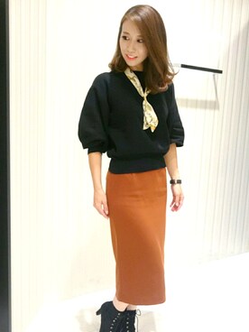 「OFUON le MK（オフオンルエムケー）のアイテム」を使った、Yamaさん（レディース・159cm）の秋コーディネート