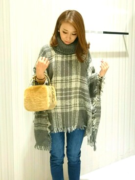 「OFUON le MK（オフオンルエムケー）のアイテム」を使った、Yamaさん（レディース・159cm）の秋コーディネート