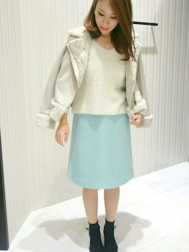 「OFUON le MK（オフオンルエムケー）のアイテム」を使った、Yamaさん（レディース・159cm）の秋コーディネート