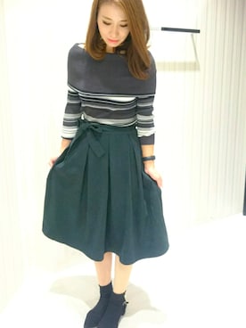 「OFUON le MK（オフオンルエムケー）のアイテム」を使った、Yamaさん（レディース・159cm）の秋コーディネート