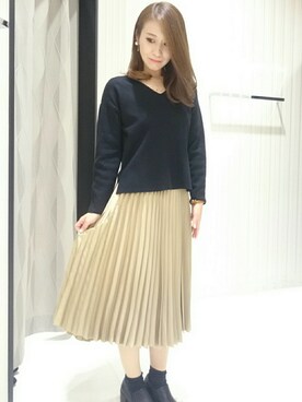 「OFUON le MK（オフオンルエムケー）のアイテム」を使った、Yamaさん（レディース・159cm）の冬コーディネート