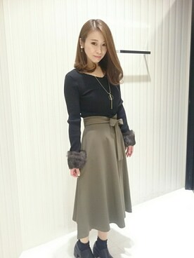 「OFUON le MK（オフオンルエムケー）のアイテム」を使った、Yamaさん（レディース・159cm）の冬コーディネート