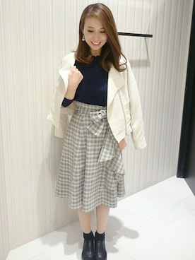 「OFUON le MK（オフオンルエムケー）のアイテム」を使った、Yamaさん（レディース・159cm）の冬コーディネート